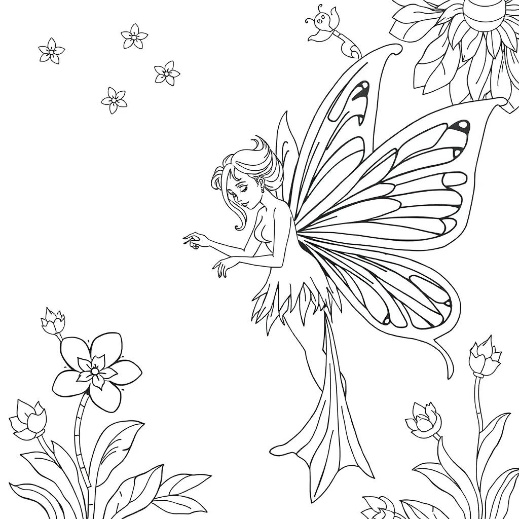 Fairy Coloring Pages For Adults Printable