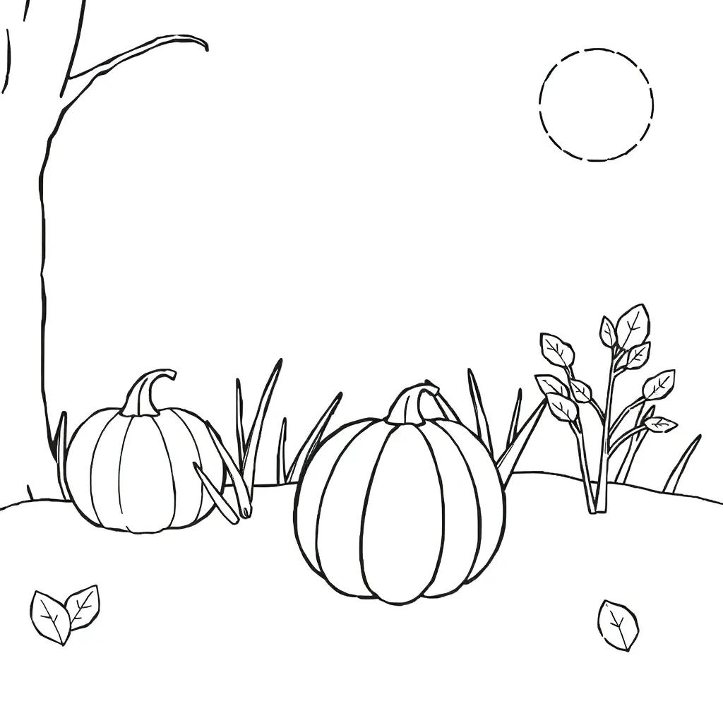 Fall Coloring Pages Easy