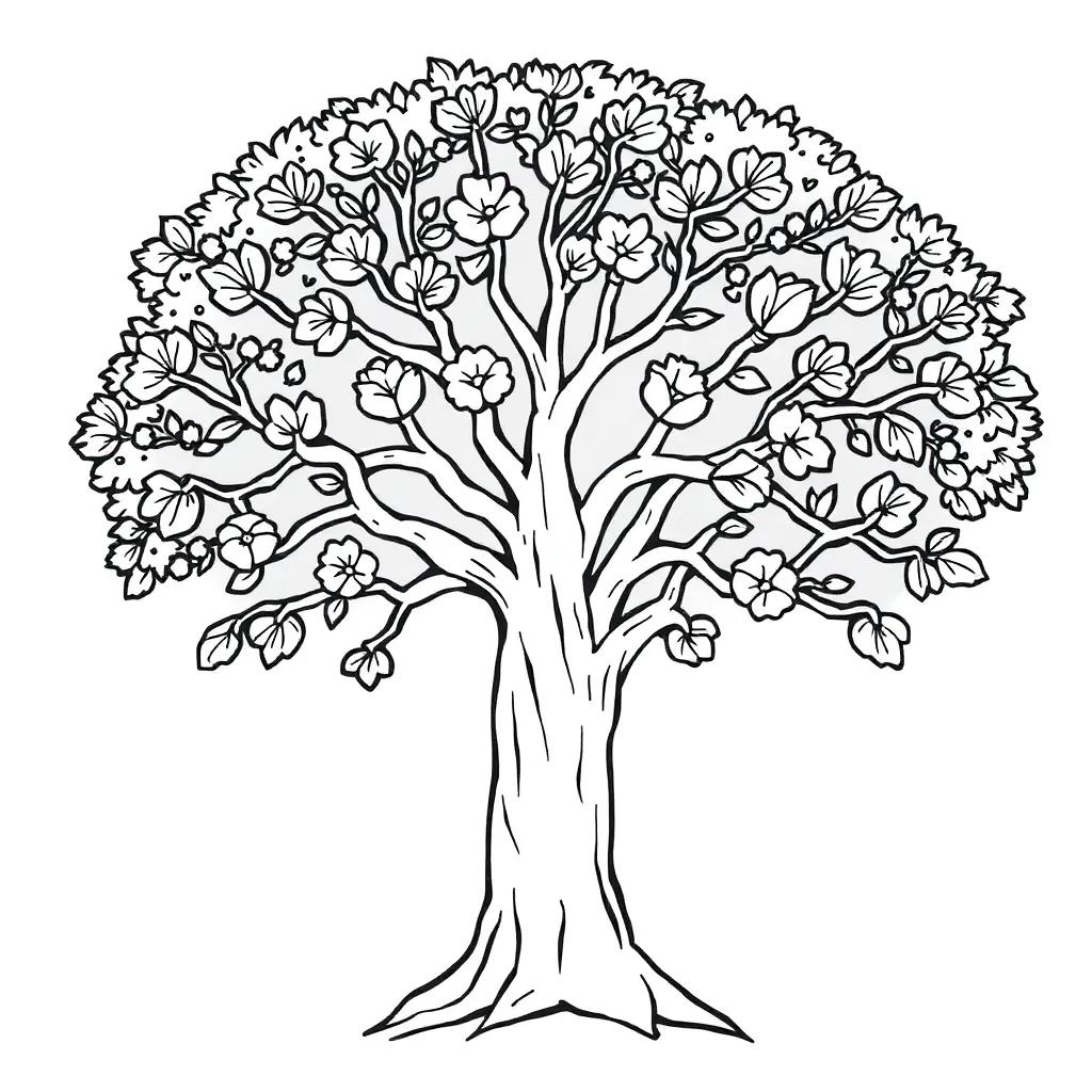 Family Tree Color Page