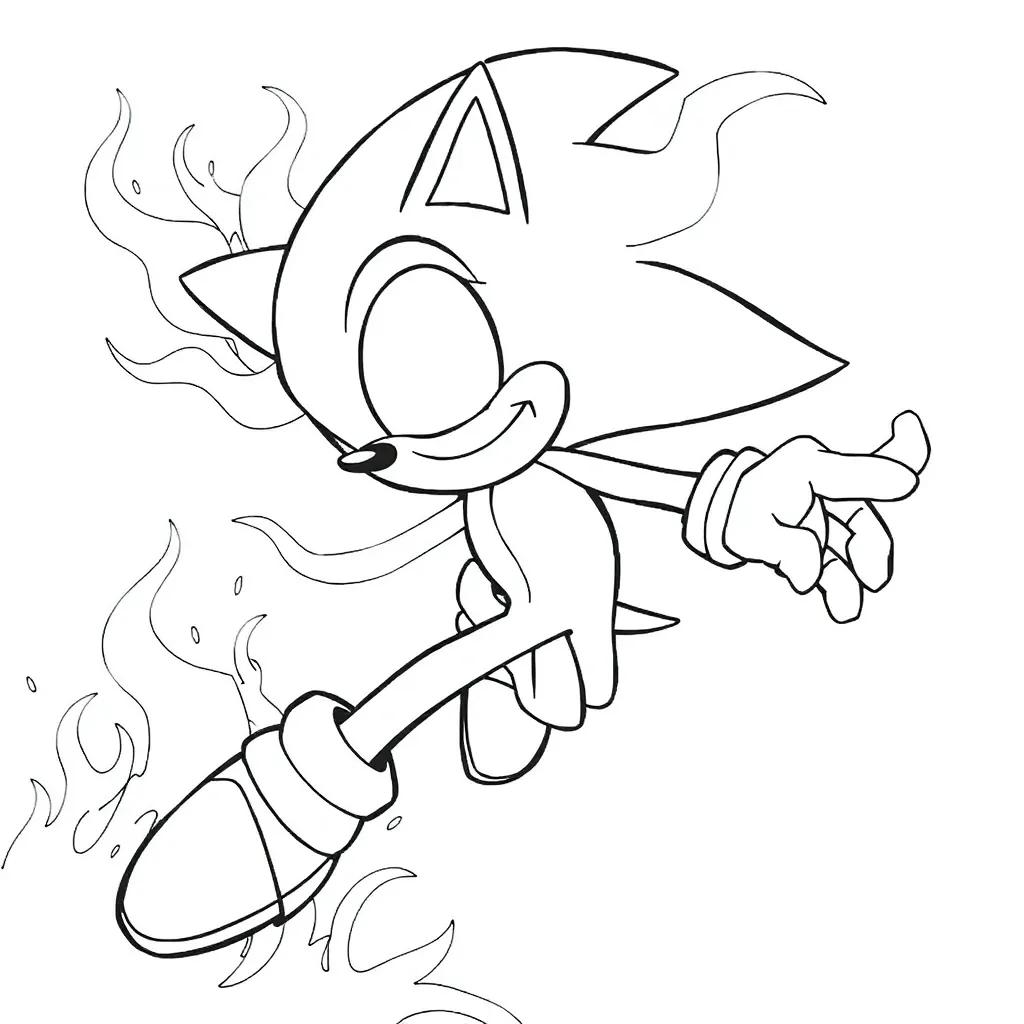 Fire Sonic Coloring Pages