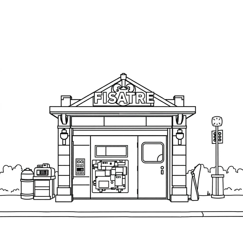 Fire Station Coloring Pages
