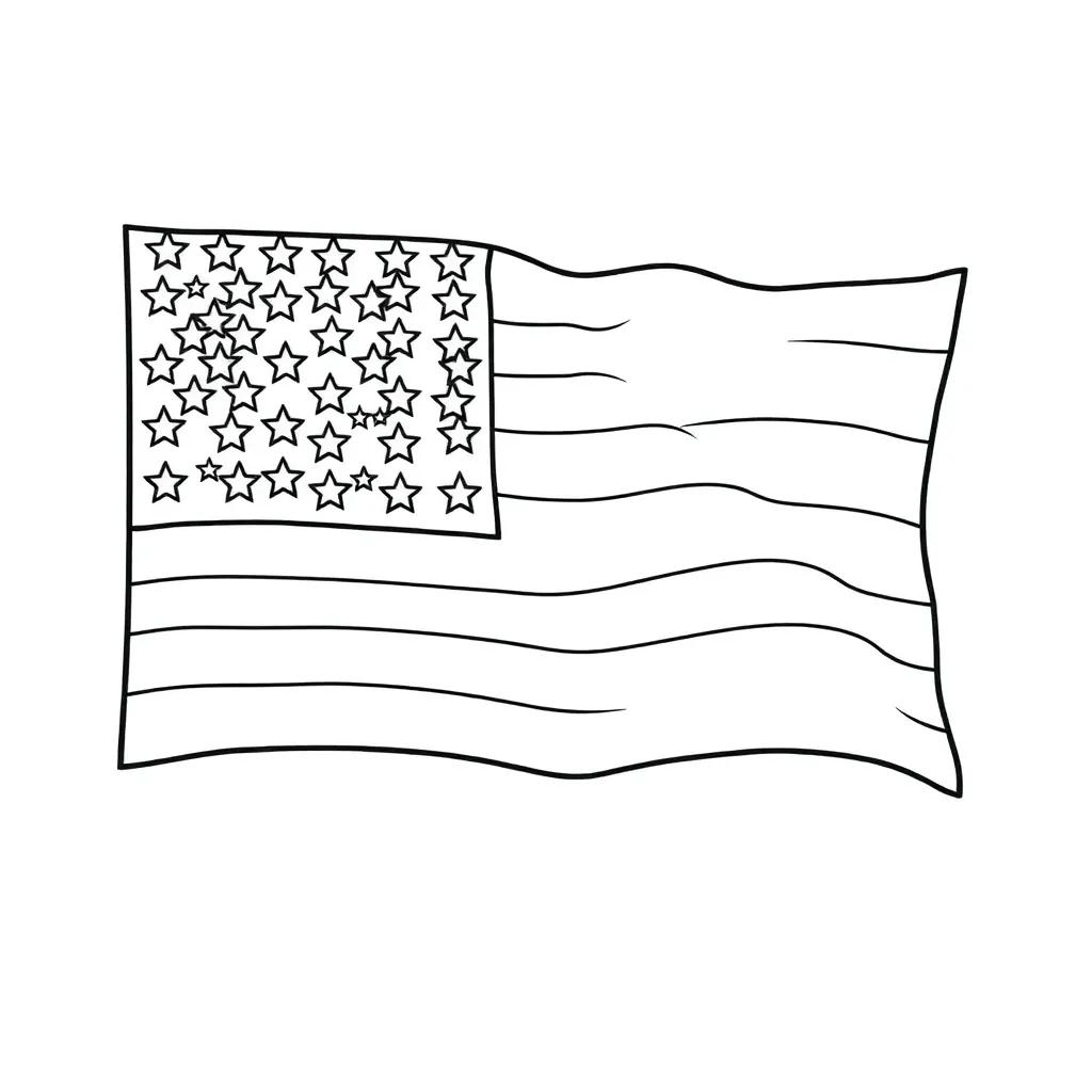 Us Flag Coloring Page Printable