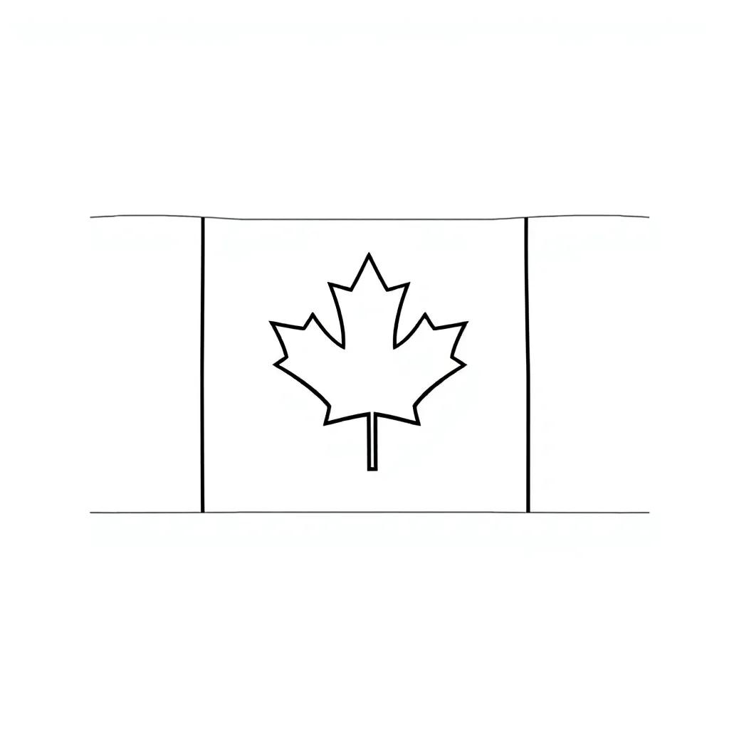 Flag Of Canada Coloring Page