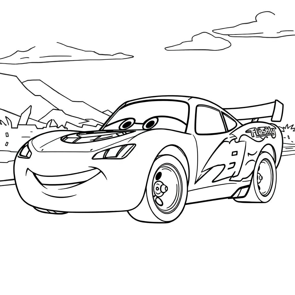 Flash Mcqueen Coloring Pages