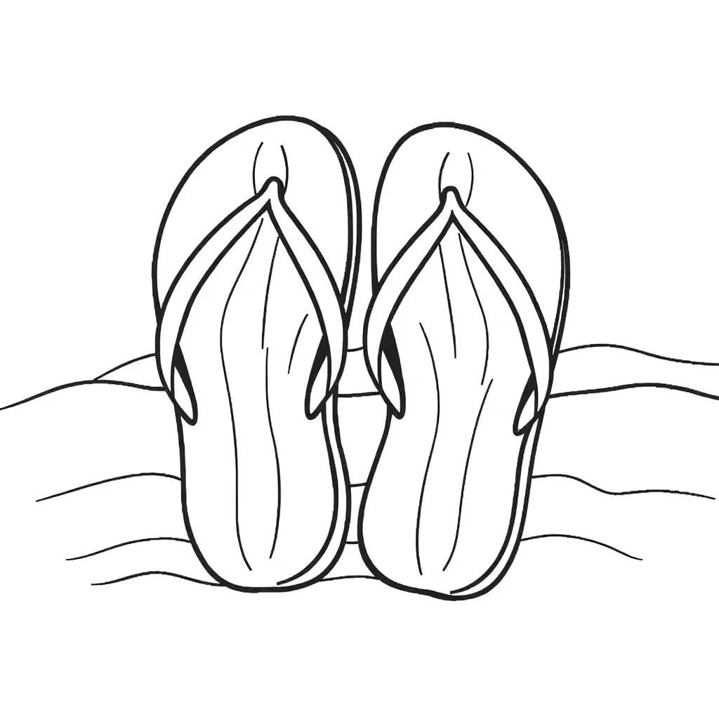 Flip Flop Coloring Pages