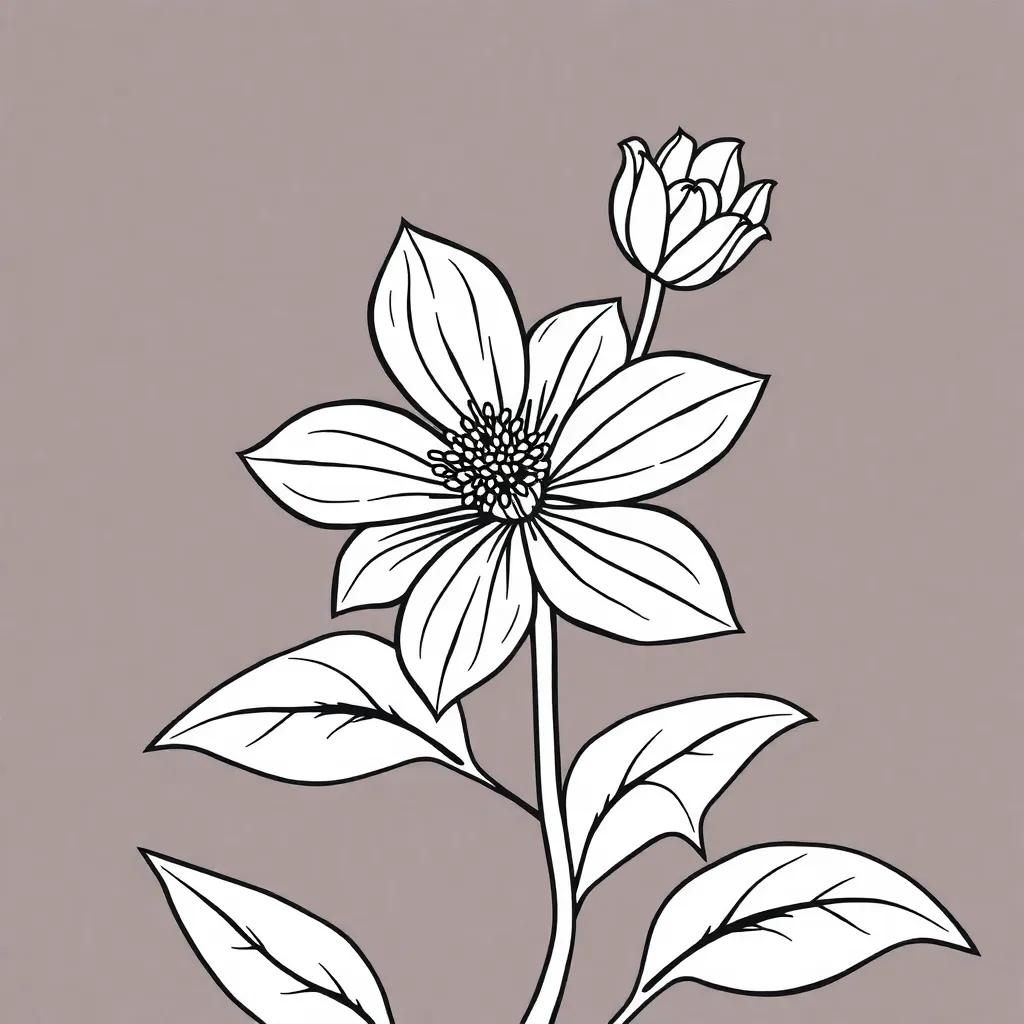 Flower Coloring Pages For Adults Printable