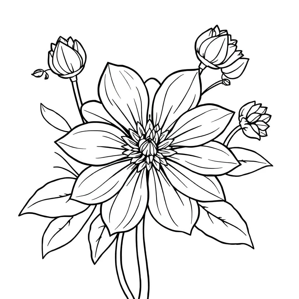 Flower Coloring Pages Printable For Adults
