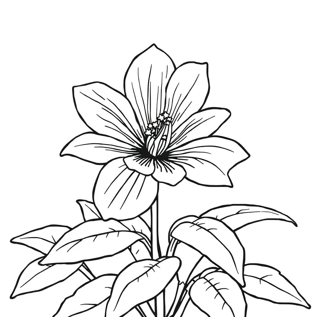 Flower Pictures Coloring Pages