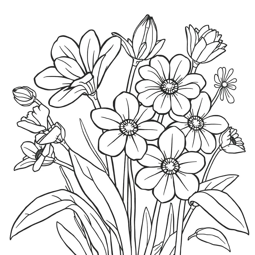 Flowers Free Coloring Pages