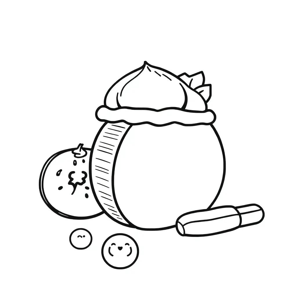 Food Coloring Pages Easy