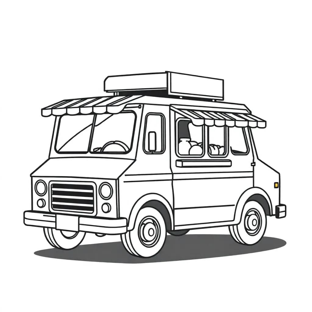 Food Truck Coloring Page