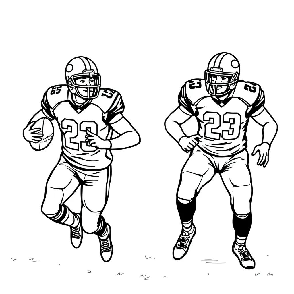 Football Players Coloring Page Football Players Coloring Page