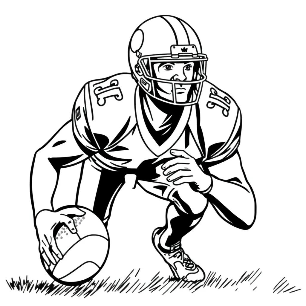 Football Player Coloring Page Printable