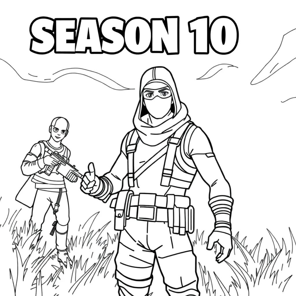 Fortnite Coloring Pages Season 10