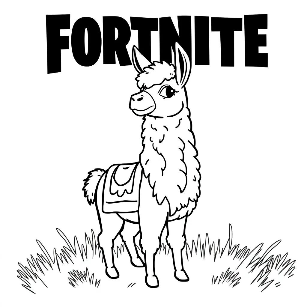 Fortnite Llama Color Page