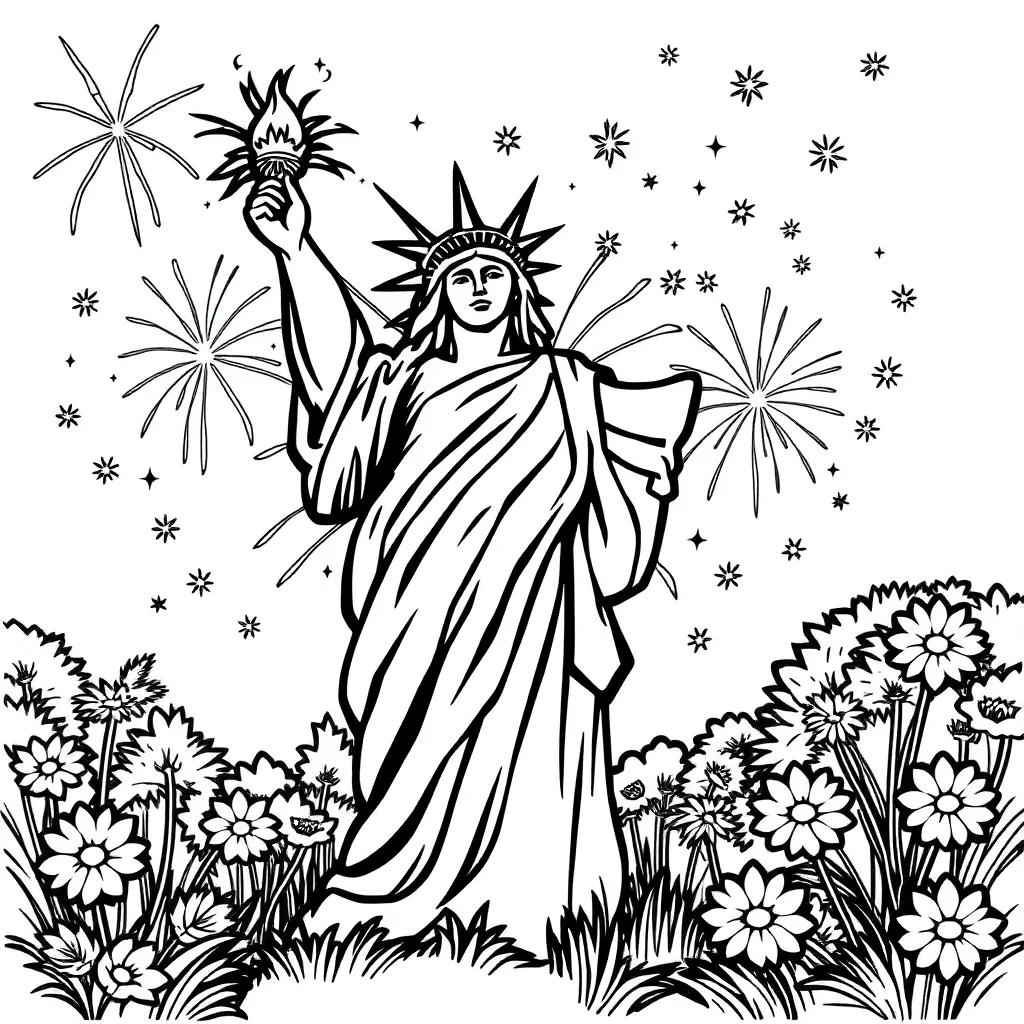 Fourth Of July Coloring Page