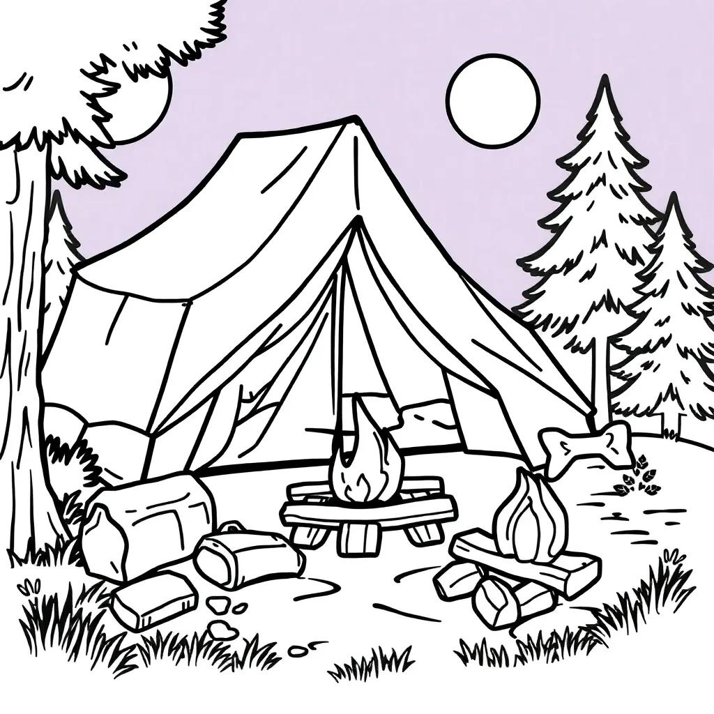 Free Printable Camping Coloring Pages