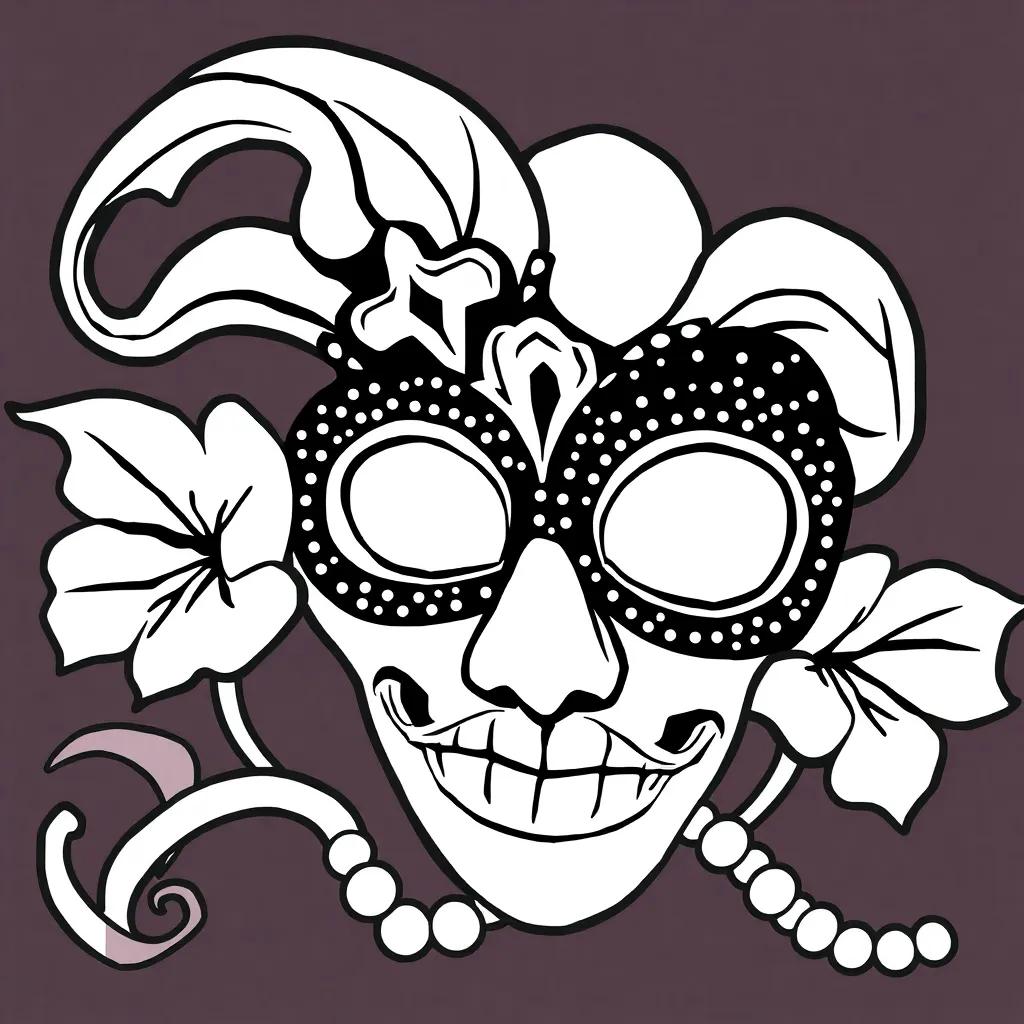 Free Mardi Gras Coloring Pages