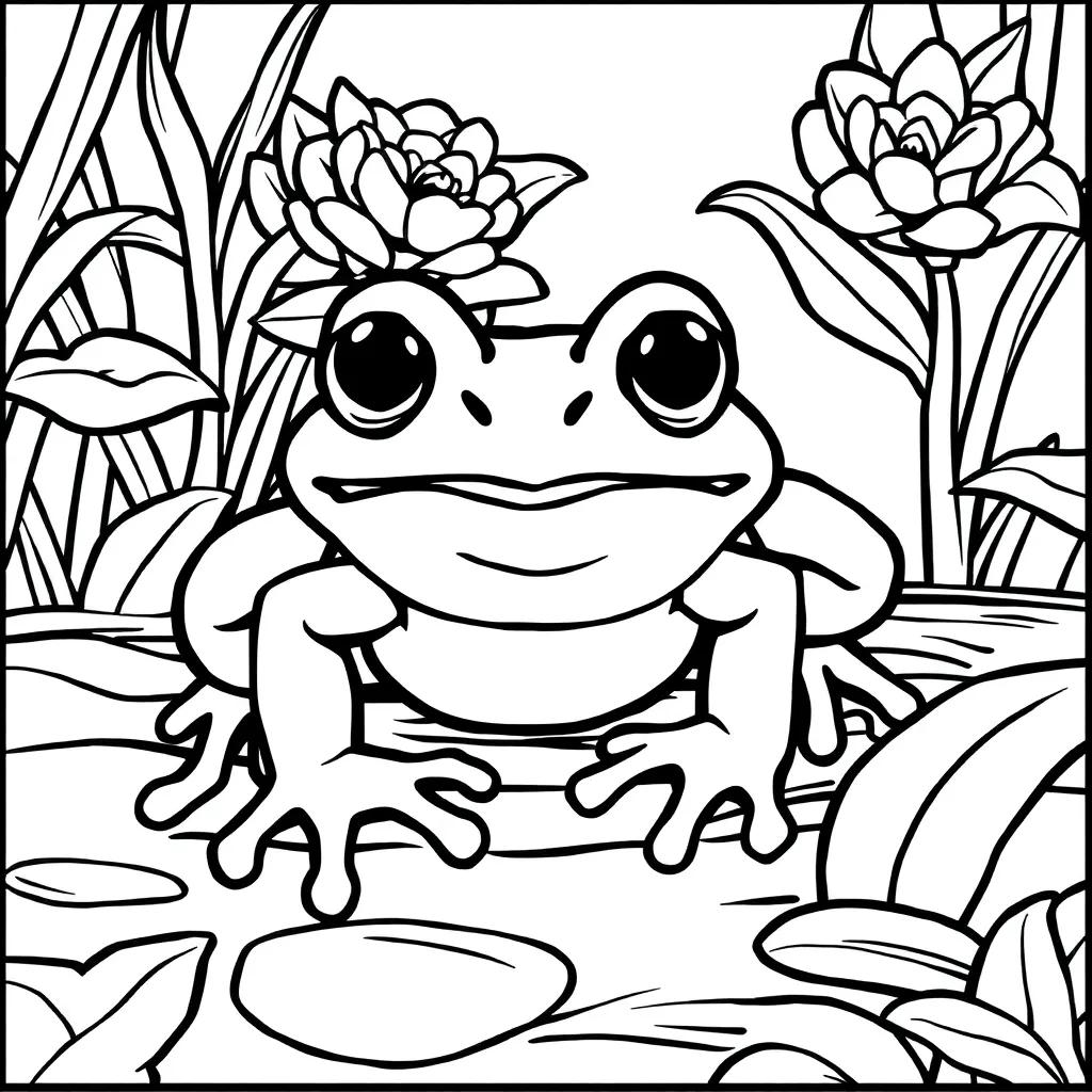 Free Coloring Pages Frogs