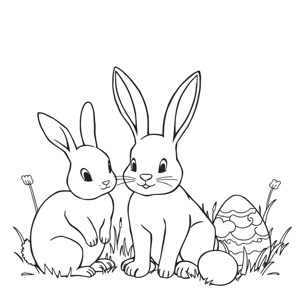 Free Printable Coloring Pages Of Easter Bunnies