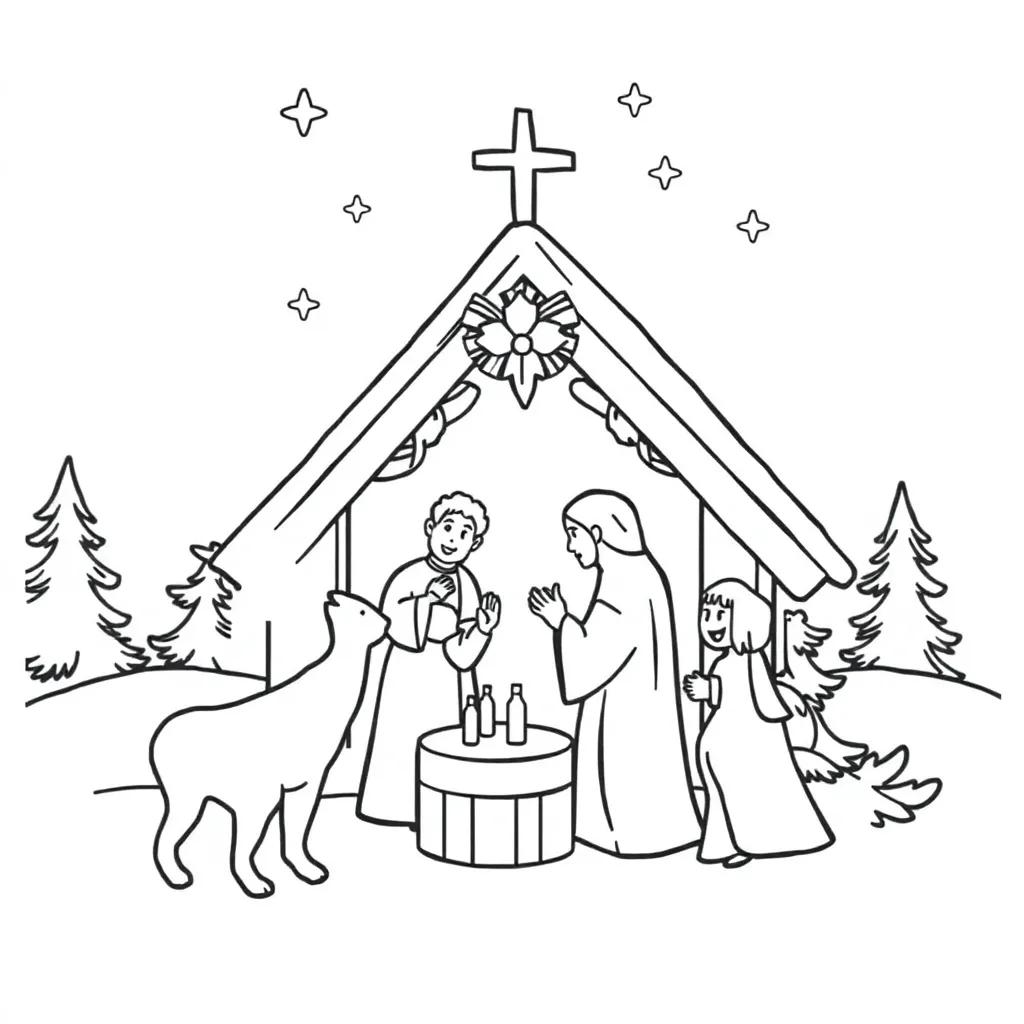 Free Christian Christmas Coloring Pages