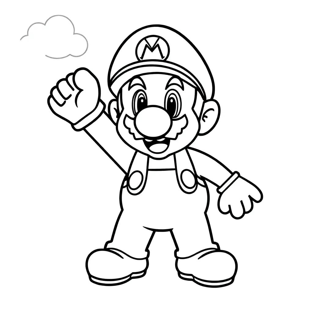 Free Mario Coloring Page