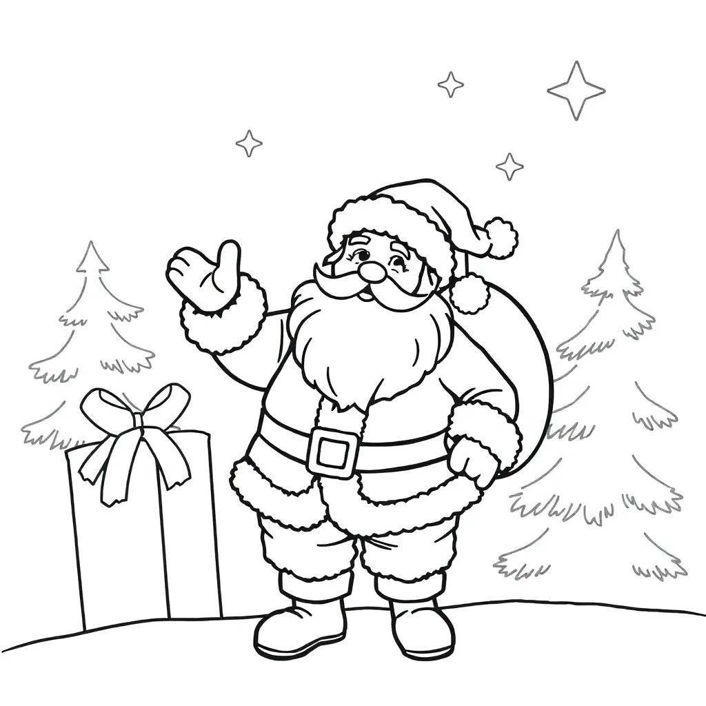 Free Coloring Pages Of Santa Free Coloring Pages Of Santa