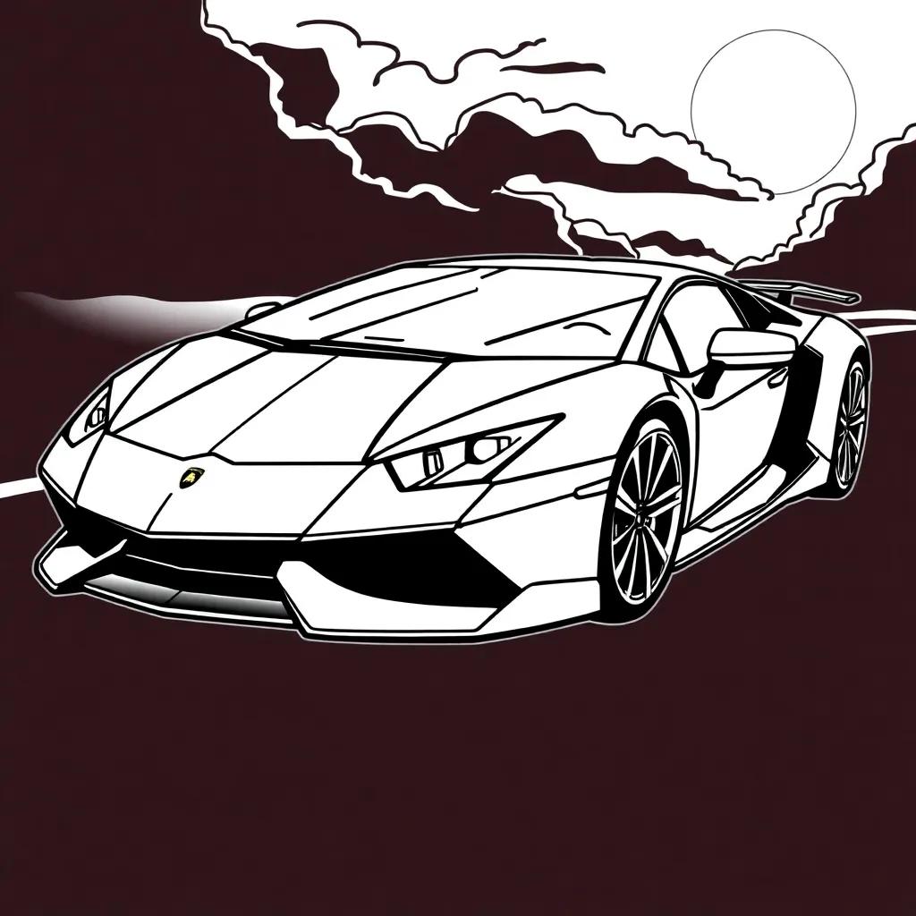 Free Lamborghini Coloring Pages