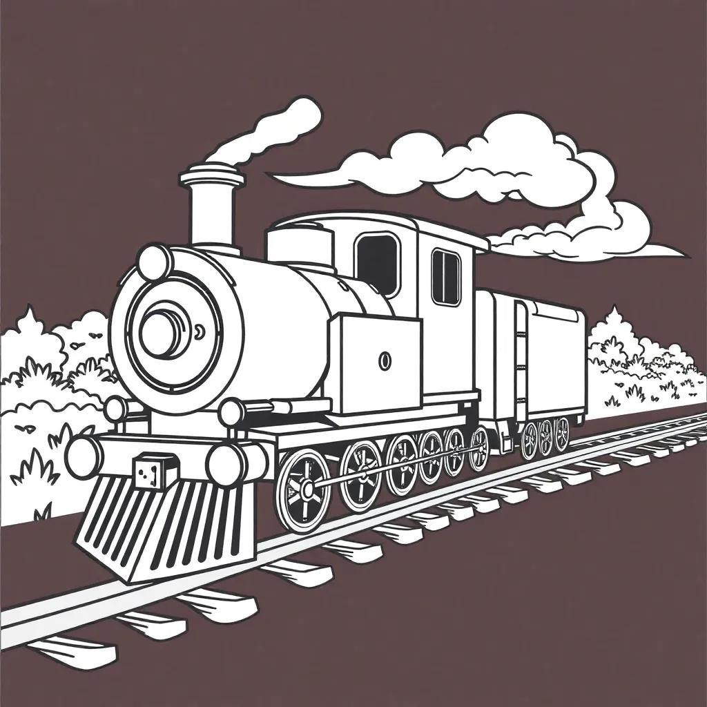 Free Train Coloring Pages Printable