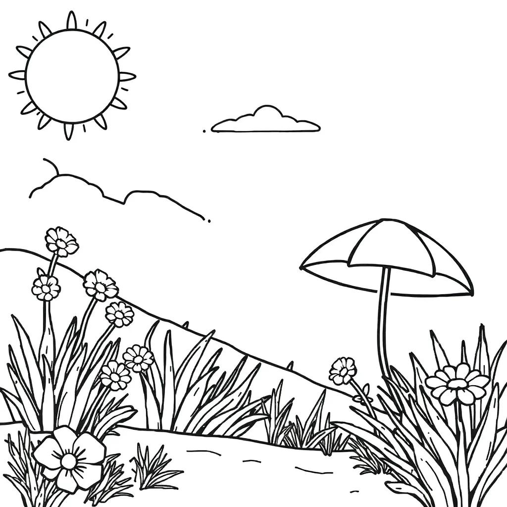 Free Summertime Coloring Pages