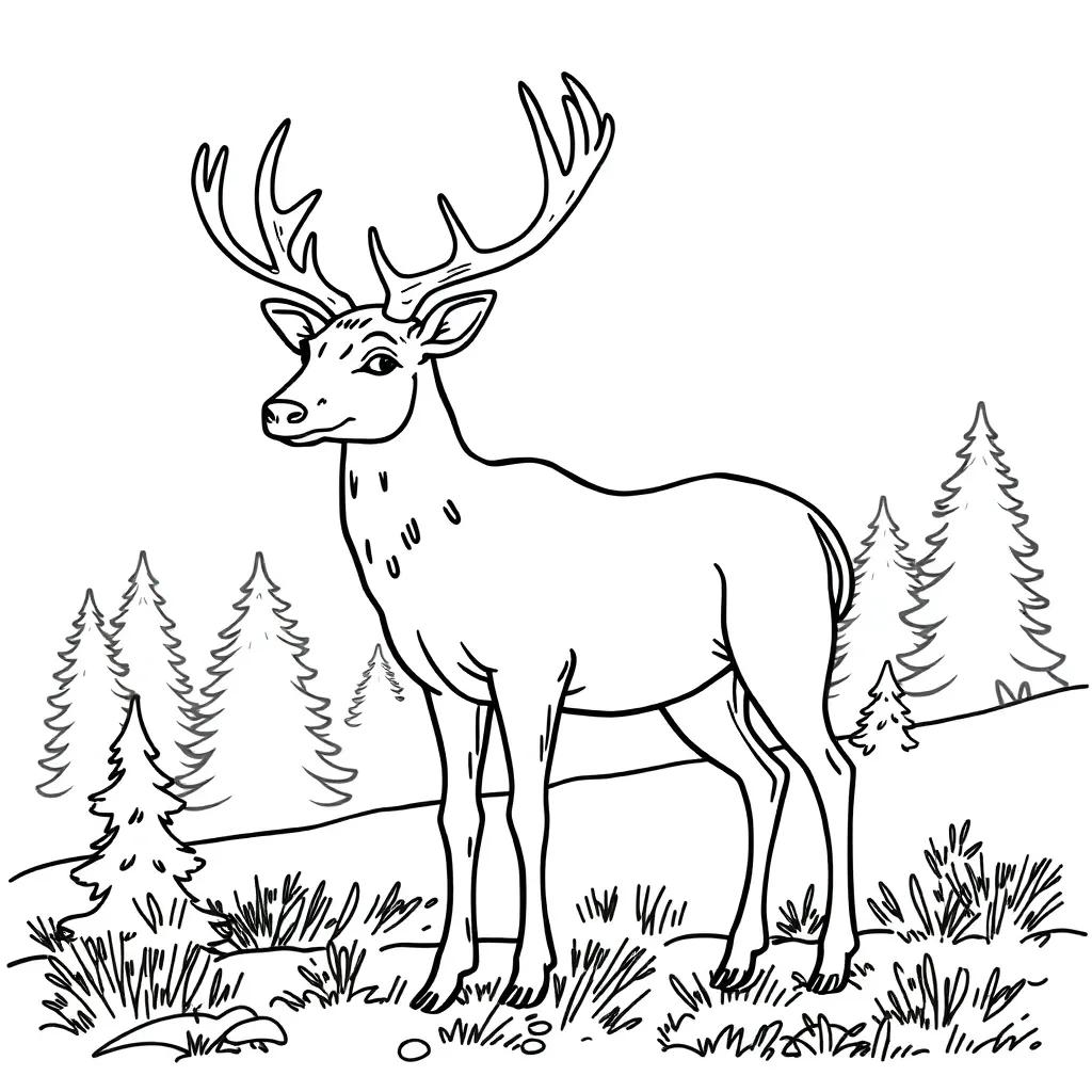 Free Reindeer Coloring Pages