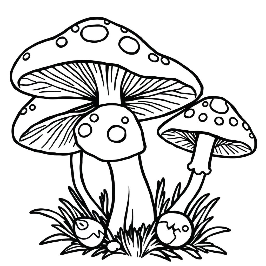Free Coloring Pages Of Mushrooms