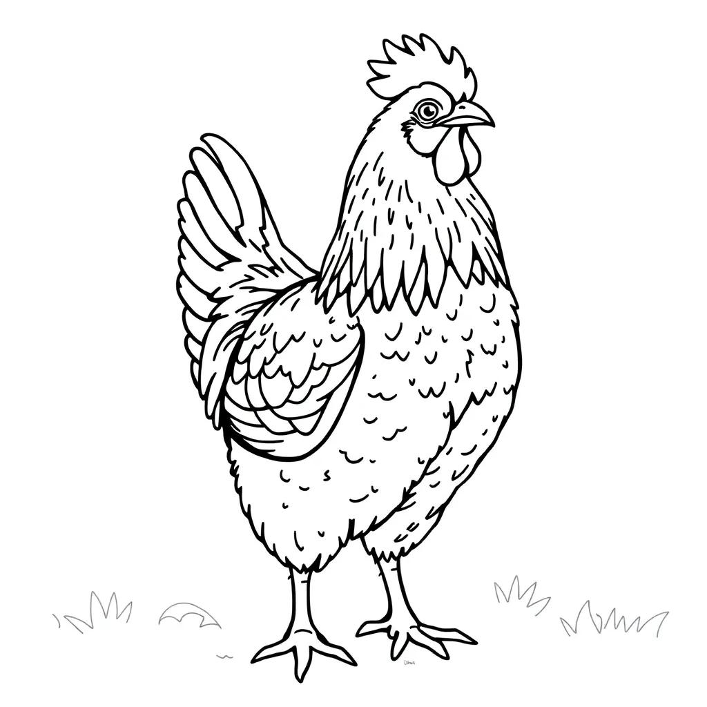 Free Coloring Pages Chickens
