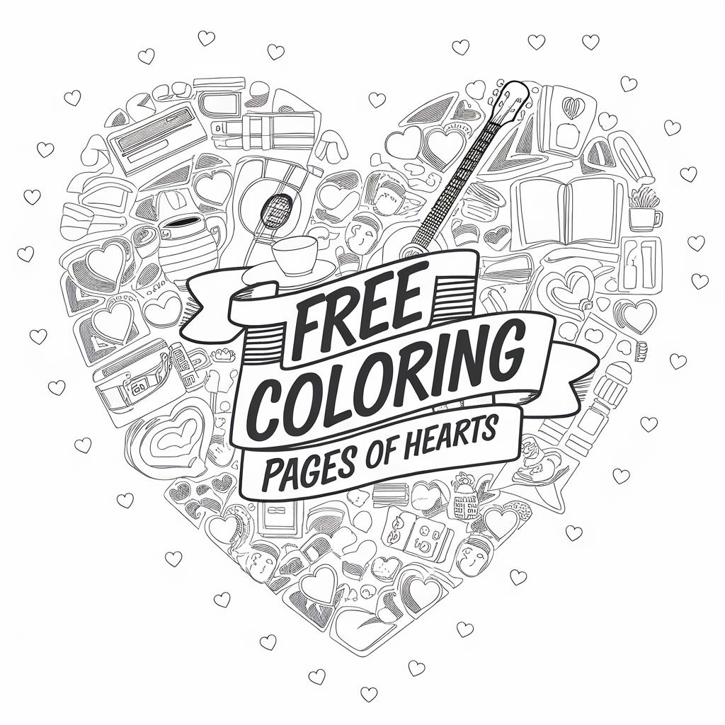 Free Coloring Pages Of Hearts