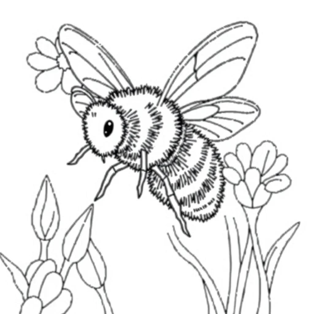 Free Bee Coloring Pages