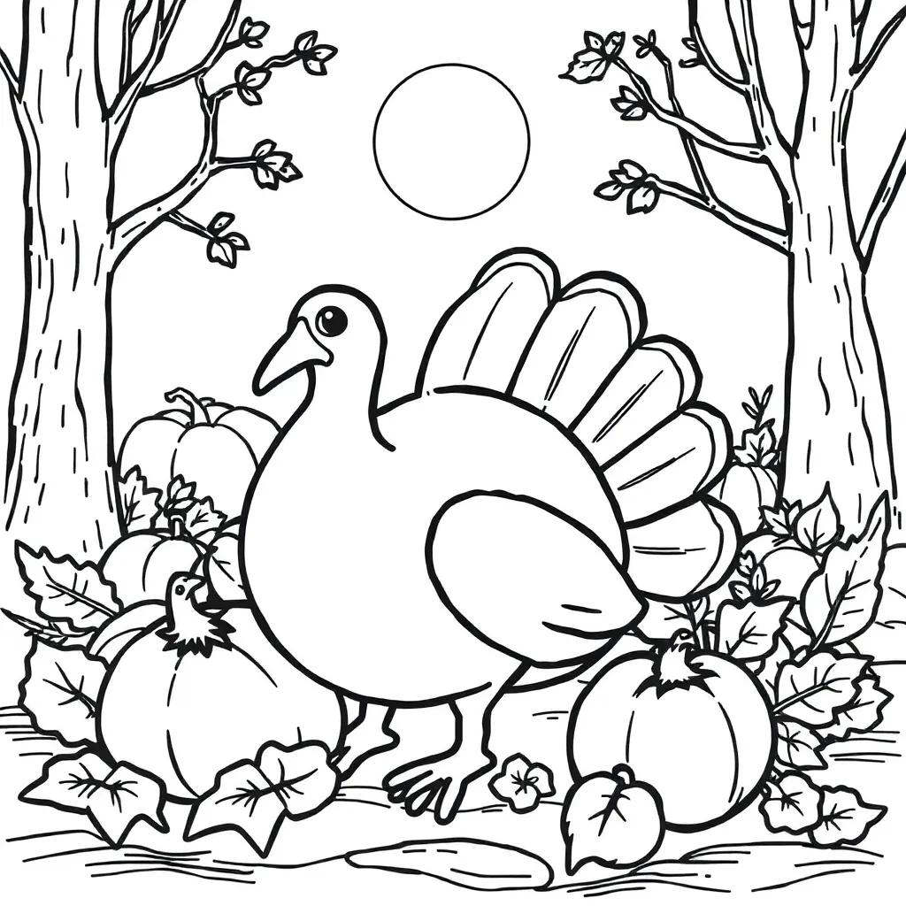 Free Print Thanksgiving Color Pages