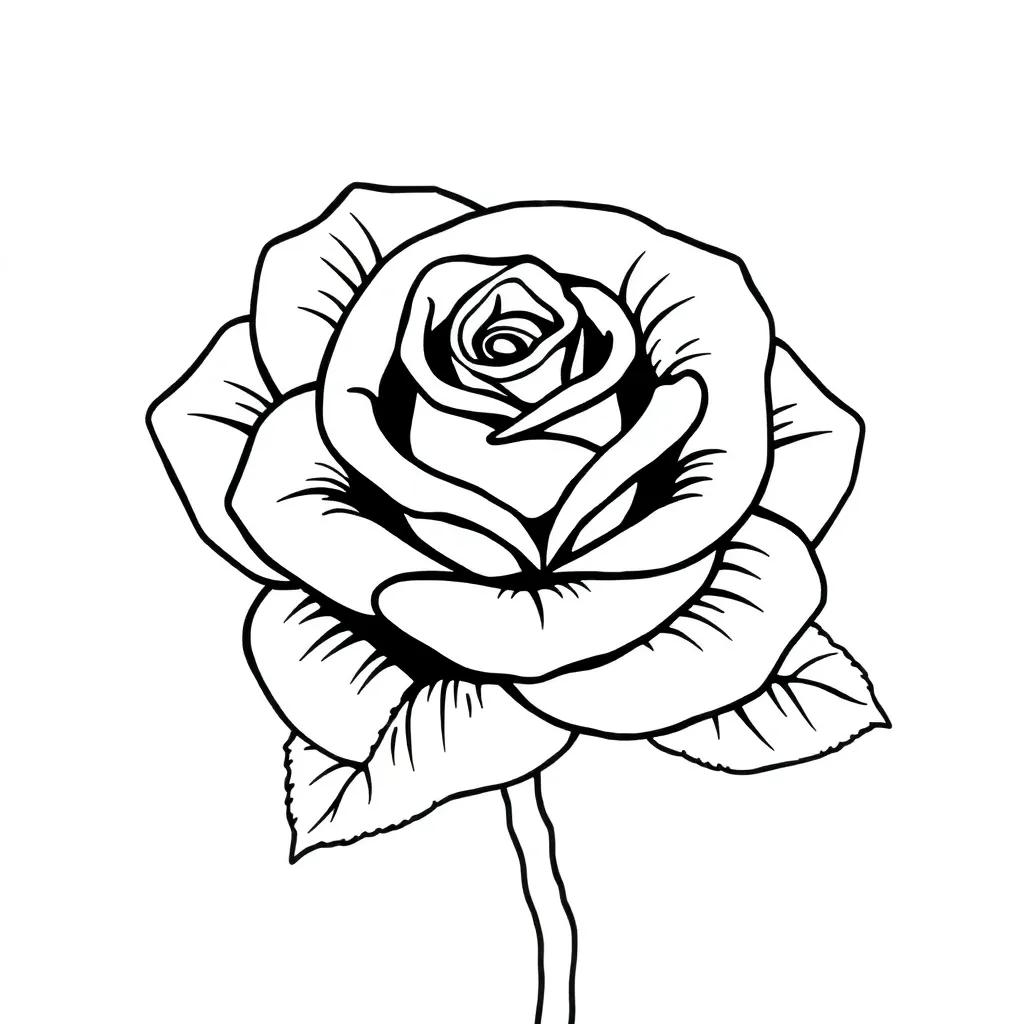 Free Printable Rose Coloring Pages