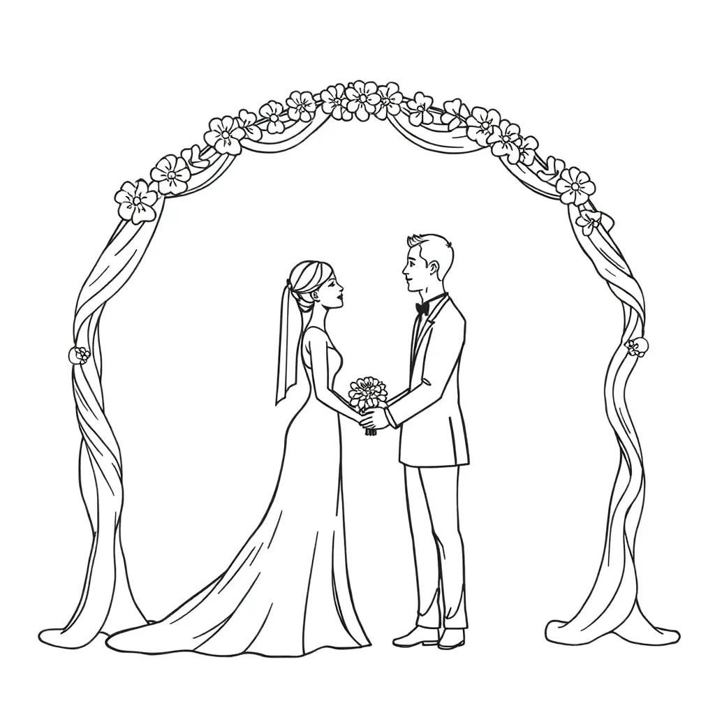 Free Wedding Coloring Pages