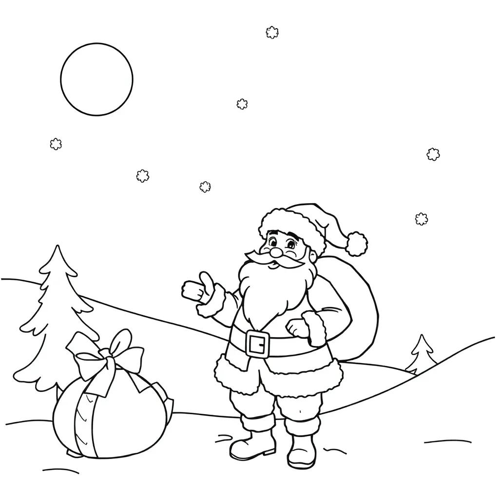 Free Coloring Pages Santa Claus