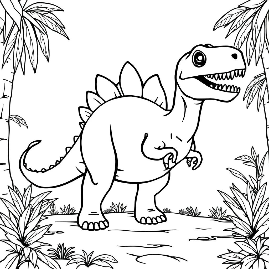 Free Coloring Pages Dinosaur