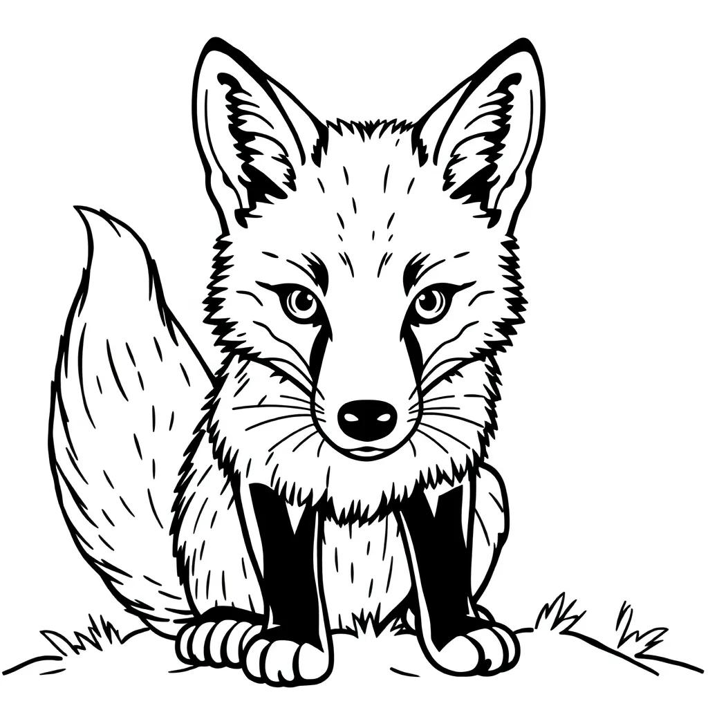 Free Coloring Pages Fox