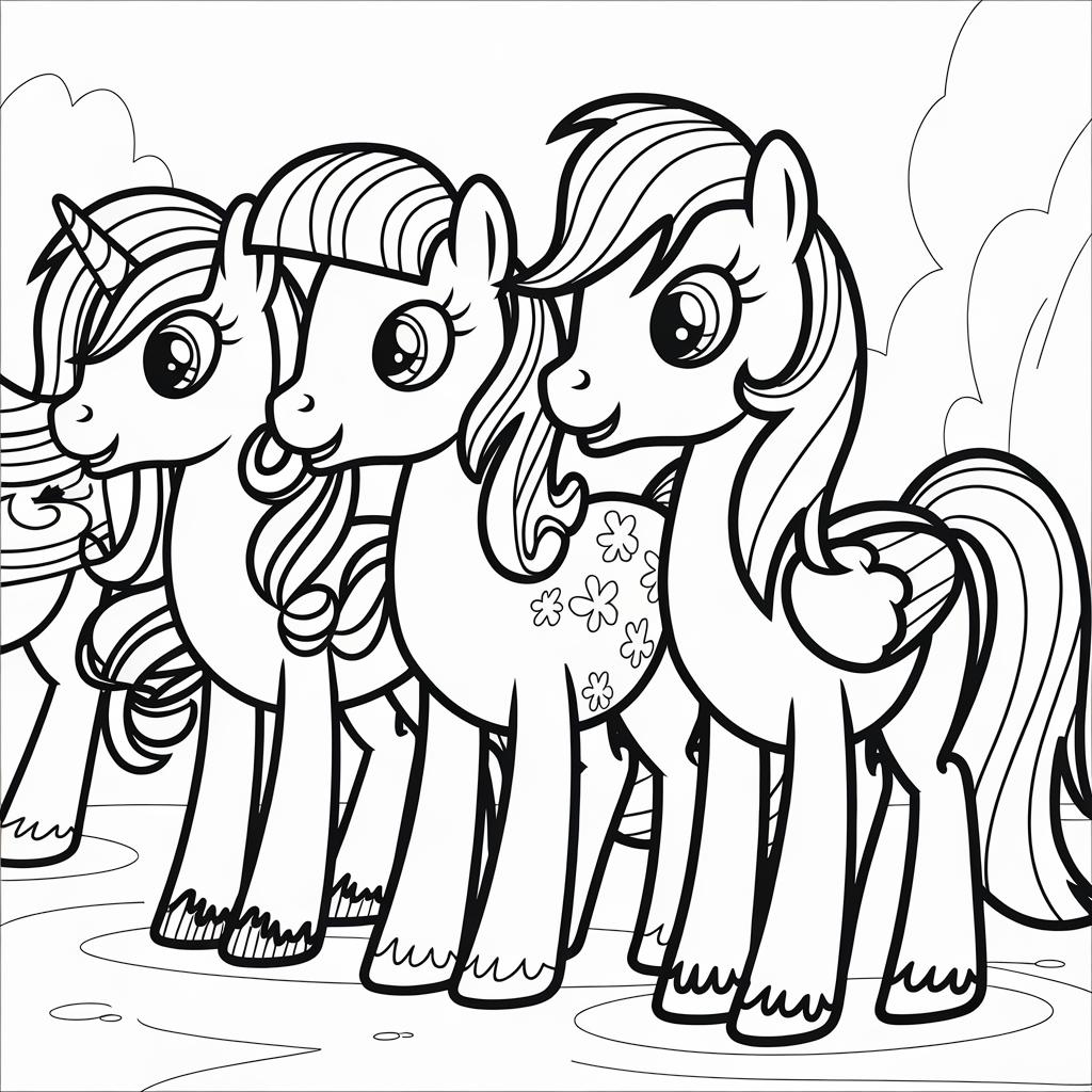 Free Coloring Pages Of Ponies