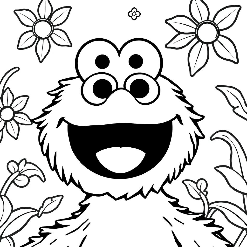 Free Coloring Pages Of Elmo