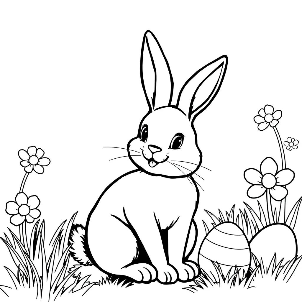 Free Printable Easter Bunny Coloring Page