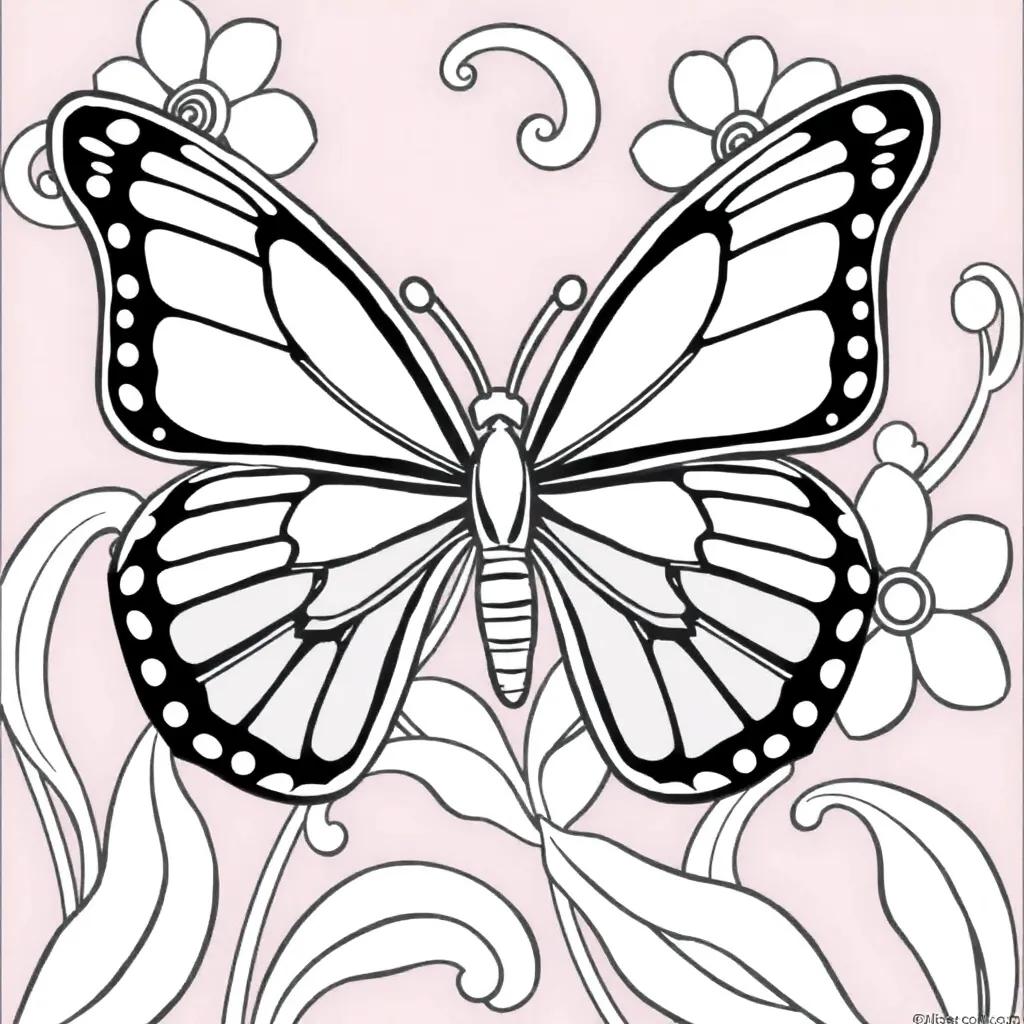Free Coloring Pages Butterflies