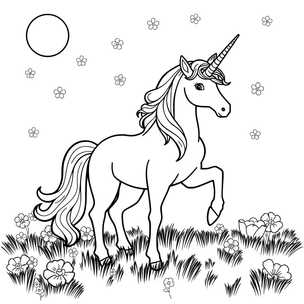 Free Coloring Pages For Unicorns