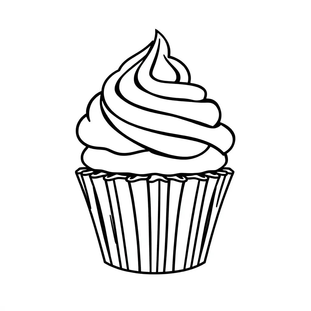 Free Coloring Pages Cupcakes