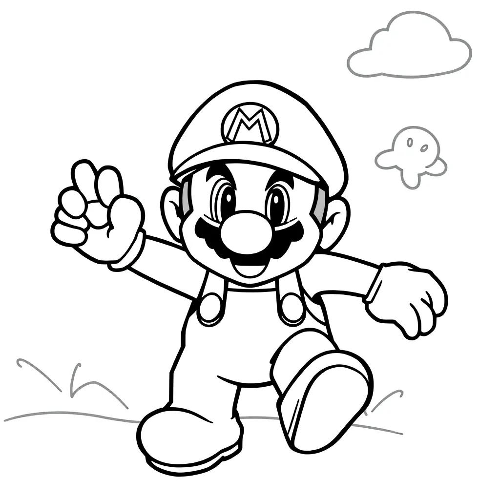 Free Mario Bros Coloring Pages