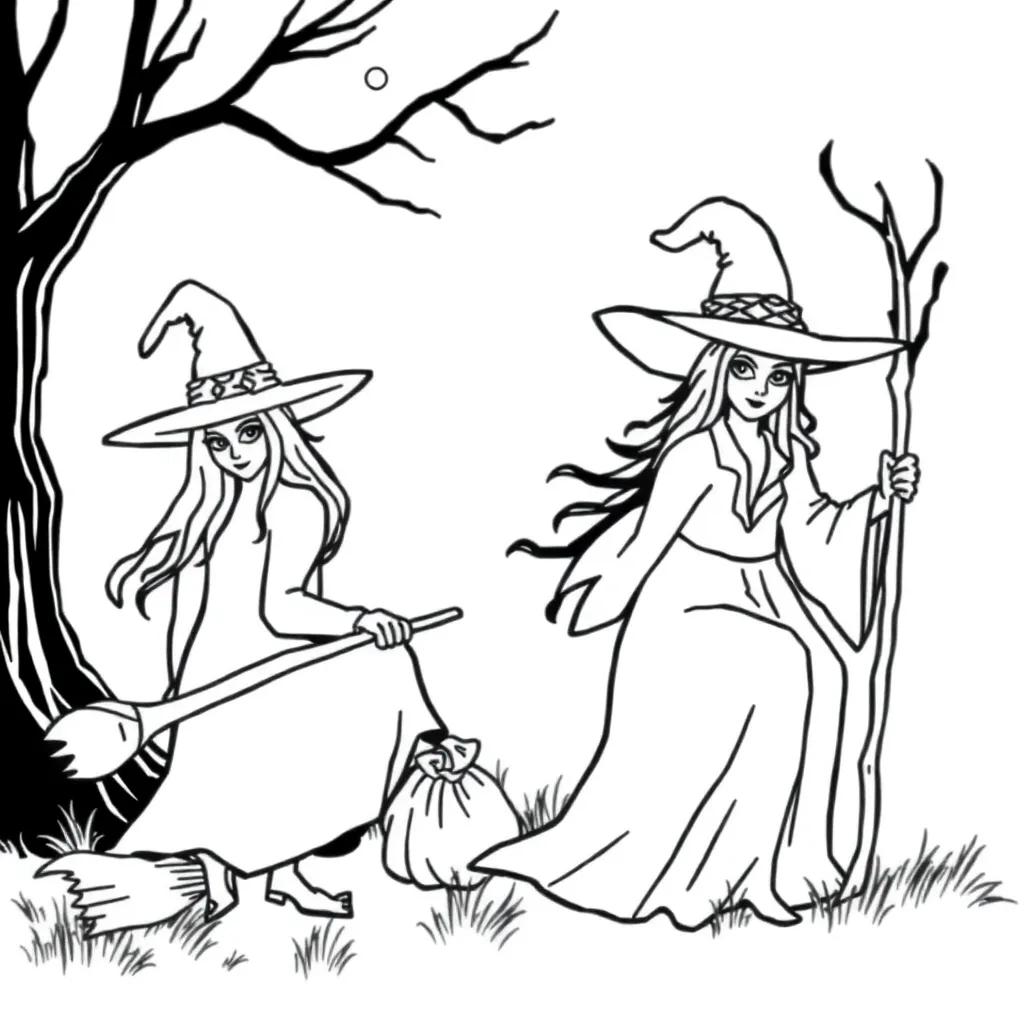 Free Coloring Pages Witches