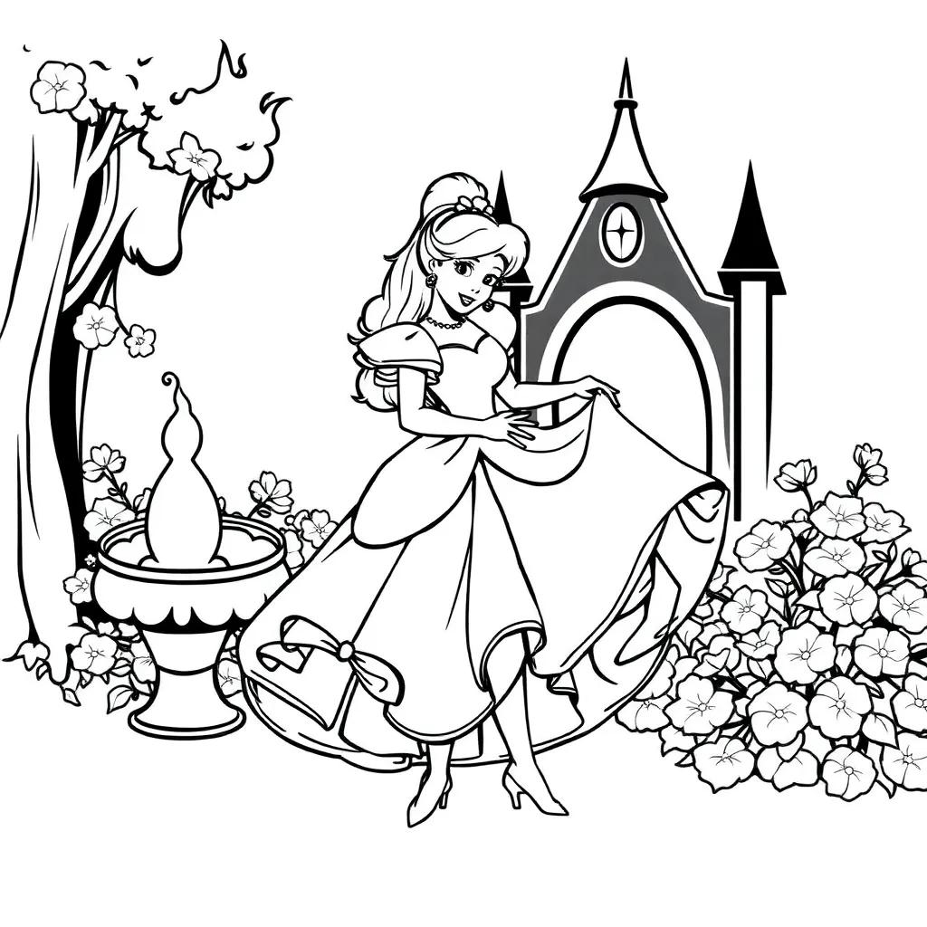 Free Coloring Pages Of Cinderella